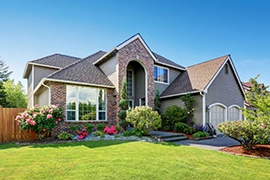 Single-family home with brick exterior.