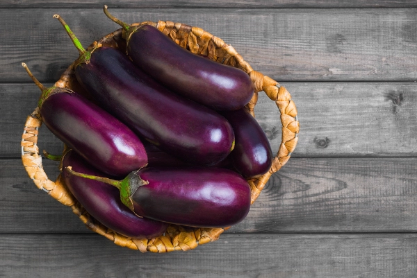 eggplant in a basket