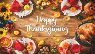 Happy Thanksgiving||Gourmet whole berry cranberry sauce with fresh cranberrie|Green beans casserole, traditional side dish for Thanksgiving Whole pumpkin pie with a slice cut out|Traditional stuffing side dish for Thanksgiving in a baking pan